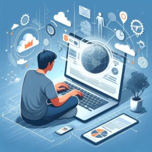 pessoa se aprofundando no mundo do marketing digital